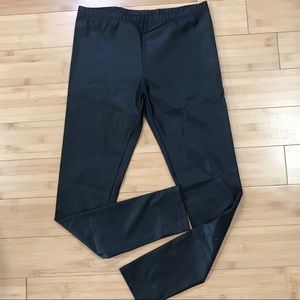 Faux Leather Leggings Size Medium Black